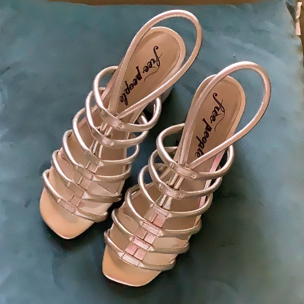 Free People Colette Cinched Heel Sandals NWOT